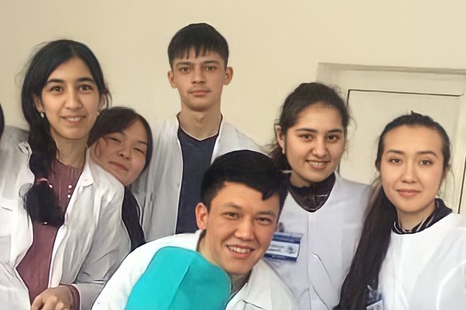 Baurzhan and his coursemates