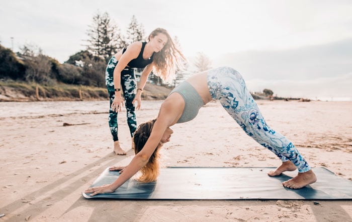 Yoga on the beach